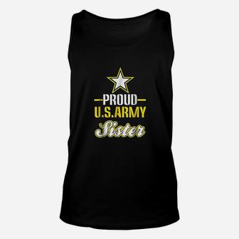 Proud Us Army Sister Proud Army Sister Unisex Tank Top - Seseable