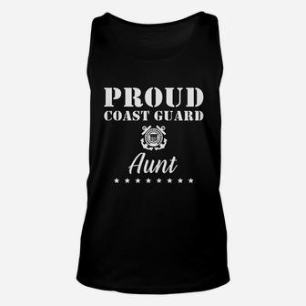 Proud Us Coast Guard Aunt Usa Military Family 4th Of July Unisex Tank Top - Seseable