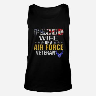 Proud Wife Of A Air Force Veteran Unisex Tank Top - Seseable