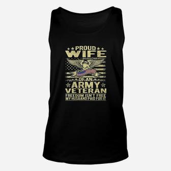Proud Wife Of An Army Unisex Tank Top - Seseable