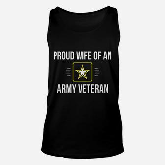 Proud Wife Of An Army Veteran Unisex Tank Top - Seseable