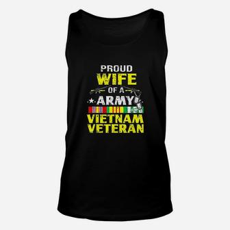 Proud Wife Of Army Vietnam Veteran Vn Veterans Wife Unisex Tank Top - Seseable