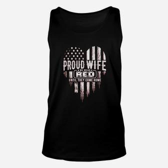 Proud Wife Red Friday Military Family Unisex Tank Top - Seseable