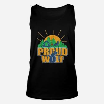 Proud Wolf Scout Cub Camping Boy Hiking Scouting Den Gift Unisex Tank Top - Seseable