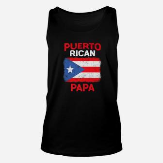 Puerto Rico Shirt Mens Boricua Papa Latino Fathers Day Unisex Tank Top - Seseable