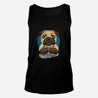 Pug Funny Pug Video Game Lovers Unisex Tank Top - Seseable