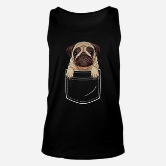 Pug In Your Front Pocket Dog Face Animals s Gifts Unisex Tank Top - Seseable