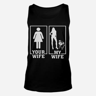 Pug Lovers Your Wife My Wife Pug For Husband Unisex Tank Top - Seseable