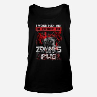 Pug Zombies Unisex Tank Top - Seseable