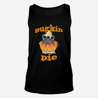 Pugkin Pie Pug Lovers Halloween Fall Pug Mom Dad Unisex Tank Top - Seseable