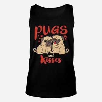 Pugs And Kisses Funny Dog Lover Unisex Tank Top - Seseable