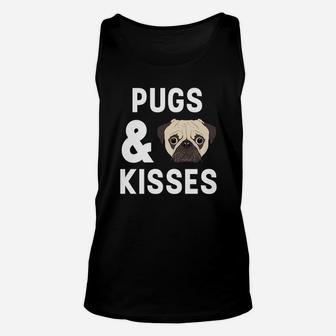Pugs And Kisses Hugs Valentines Day Gift Unisex Tank Top - Seseable