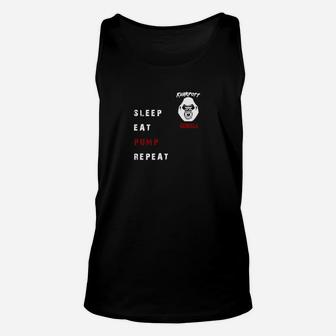 Pumphouse Gym Unisex TankTop mit Pandamotiv - Sleep Eat Pump Repeat - Seseable