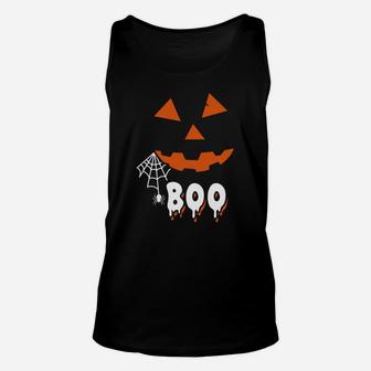 Pumpkin Happy Halloween Funny Boo Unisex Tank Top - Seseable