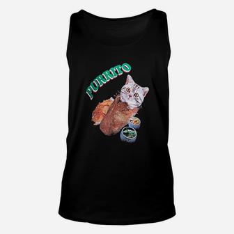 Purrito Cat In A Burrito Funny Mexican Food Unisex Tank Top - Seseable