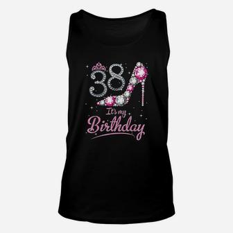 Queen 38 Years Old Its My Birthday Vintage Retro Unisex Tank Top - Seseable