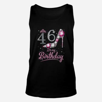 Queen 46 Years Old It Is My Birthday Vintage Retro Girl Unisex Tank Top - Seseable