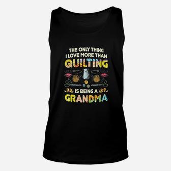 Quilting Sewing Machine Funny Sew Grandma Sewer Quilter Unisex Tank Top - Seseable