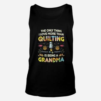 Quilting Sewing Machine Funny Sew Grandma Sewer Quilter Unisex Tank Top - Seseable