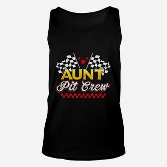 Race Car Birthday Party Racing Family Aunt Pit Crew Unisex Tank Top - Seseable