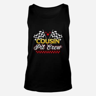 Race Car Birthday Party Racing Family Cousin Pit Crew Unisex Tank Top - Seseable