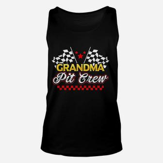 Race Car Birthday Party Racing Family Grandma Pit Crew Unisex Tank Top - Seseable