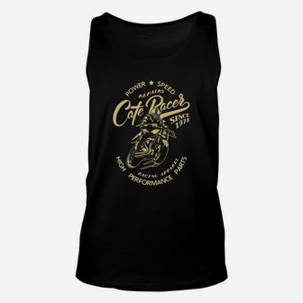 Racing Vintage Cafe Racer Motorcycle T Shirt Unisex Tank Top - Seseable