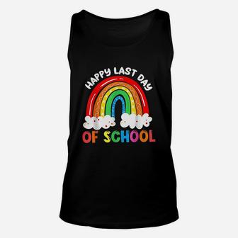Rainbow Happy Last Day Of School Teacher Boys Girls Kids Unisex Tank Top - Seseable