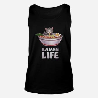 Ramen Life Cat Japanese Gift Kawaii Anime Unisex Tank Top - Seseable