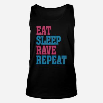 Rave - Eat Sleep Rave Repeat Unisex Tank Top - Seseable
