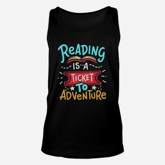 Reading Adventure Library Student Teacher Book Unisex Tank Top - Seseable