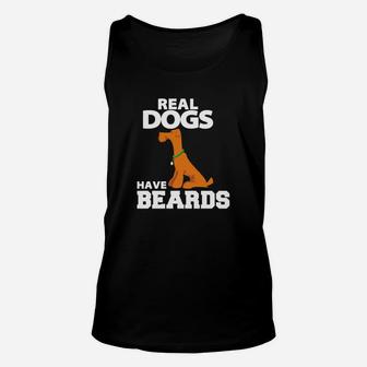 Real Dogs Have Beards Funny Dog Beard Unisex Tank Top - Seseable