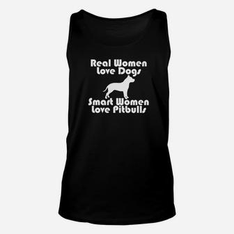 Real Women Love Dogs Smart Women Love Pitbulls Premium Unisex Tank Top - Seseable