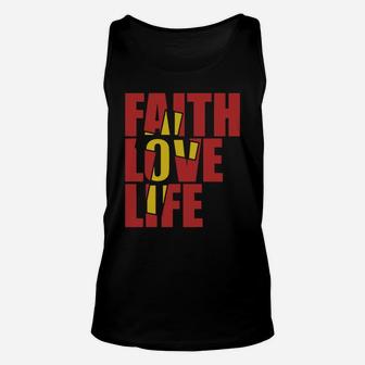 Red Cross Design Jesus Cool Faith Love Life Faith Unisex Tank Top - Seseable