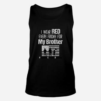 Red Friday Military Brother Family Member Deployed T Unisex Tank Top - Seseable
