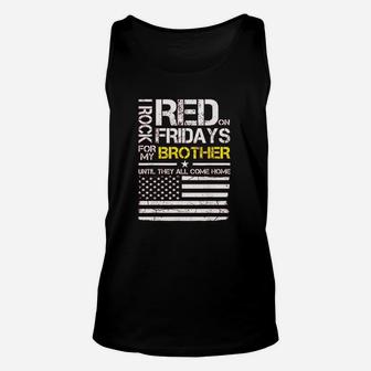 Red Friday Military Brother Gift Wear Red For My Brother Unisex Tank Top - Seseable