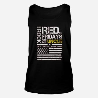 Red Friday Military Nephew Gift Wear Red For My Uncle Unisex Tank Top - Seseable
