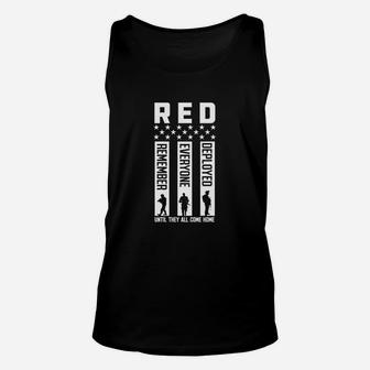 Red Friday Remember Everyone Deployed Until They Come Home Unisex Tank Top - Seseable