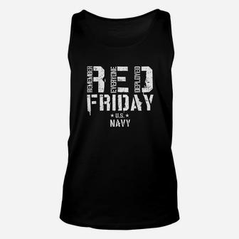 Red Friday Us Navy Proud Military Remember Everyone Deployed Unisex Tank Top - Seseable