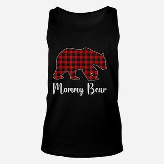 Red Plaid Bear Christmas Pajama Mommy Matching Family Mother Unisex Tank Top - Seseable