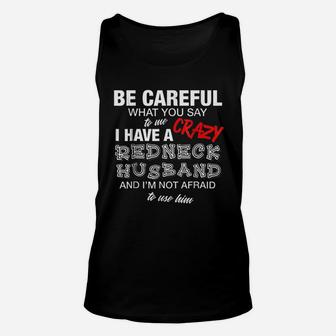 Redneck Husband Wife Funny Crazy Southern Pride Unisex Tank Top - Seseable