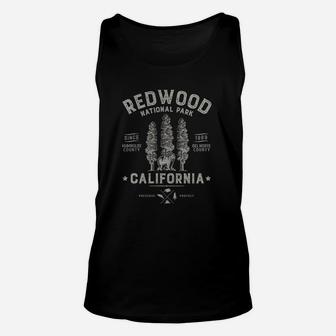 Redwood National Park T Shirt Vintage California Bear Gifts Unisex Tank Top - Seseable