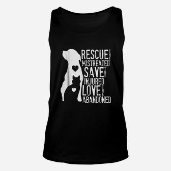 Rescue Save Love Animal Dog Lover Unisex Tank Top - Seseable