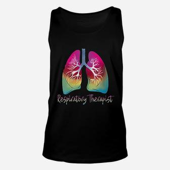 Respiratory Therapist Colorful Lungs Design Unisex Tank Top - Seseable
