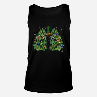 Respiratory Therapy Lung Christmas Tree Merry X-mas Shirt Unisex Tank Top - Seseable