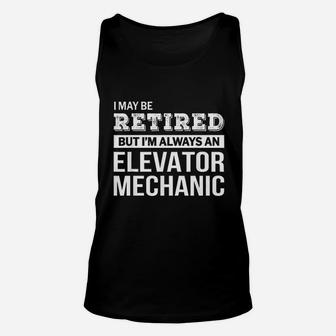 Retired Elevator Mechanic Funny Retirement Gift Unisex Tank Top - Seseable