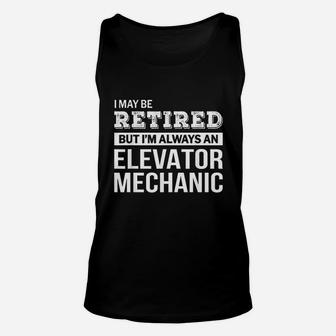 Retired Elevator Mechanic Funny Retirement Gift Unisex Tank Top - Seseable