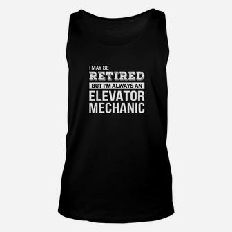 Retired Elevator Mechanic Funny Retirement Unisex Tank Top - Seseable