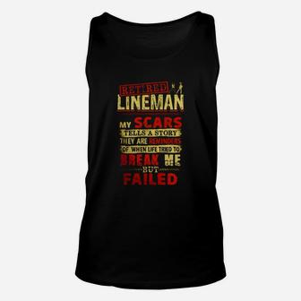 Retired Lineman Shirt49 Tshirts Unisex Tank Top - Seseable