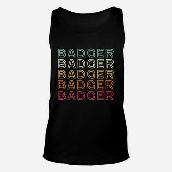Retro Badger Vintage Badger Unisex Tank Top | Seseable UK